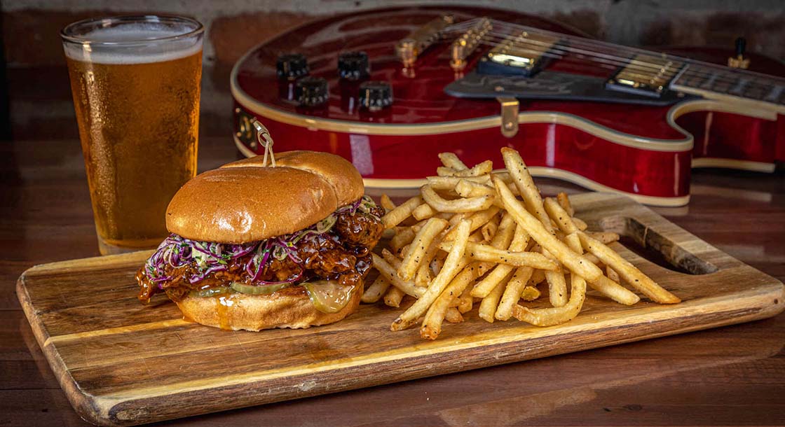 Chicken Sandwich and Fries